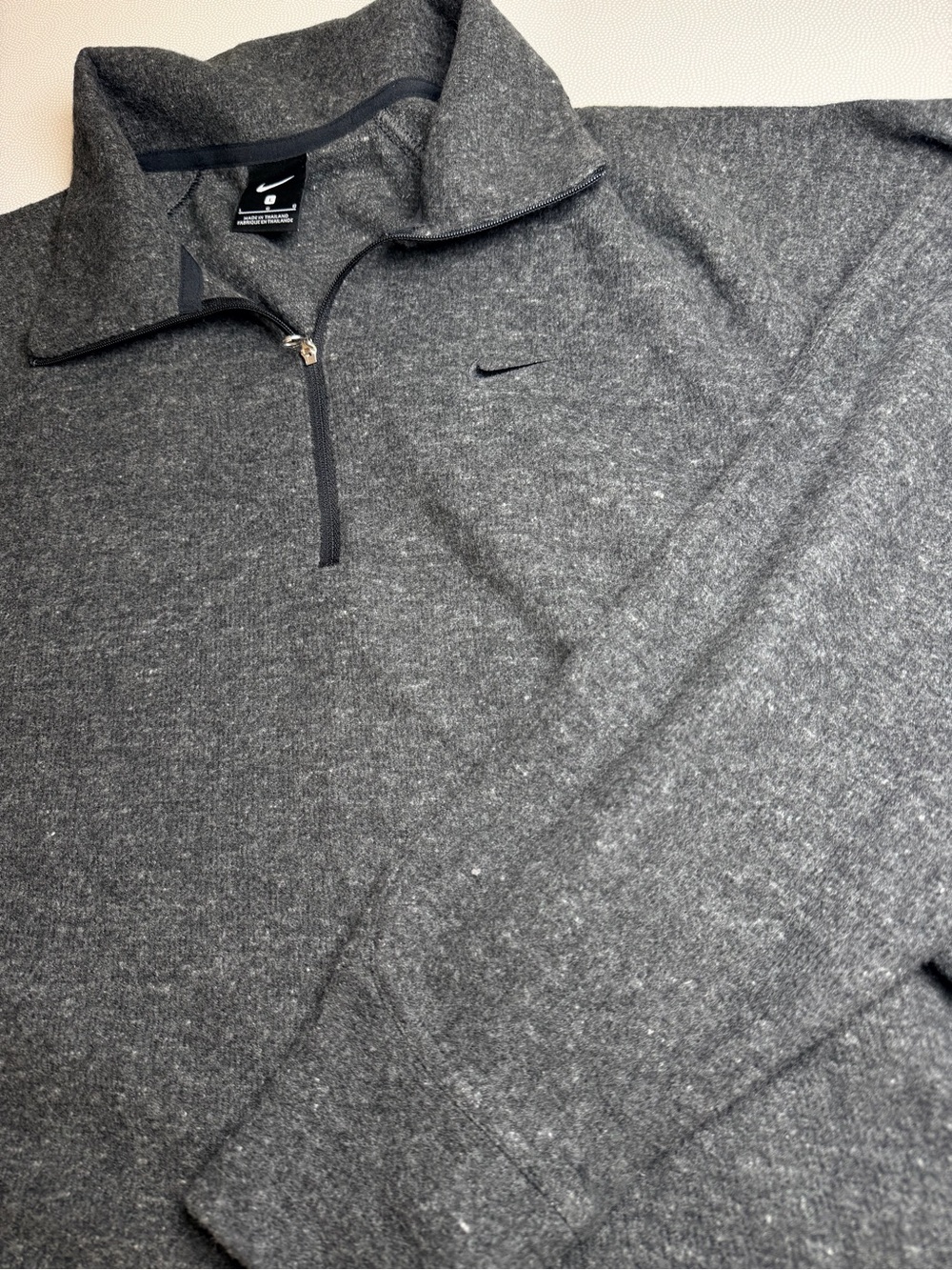 Nike Women’s Therma-FIT 1/4 Zip Pullover Gray Fleece Sweatshirt Large L - Picture 8 of 8